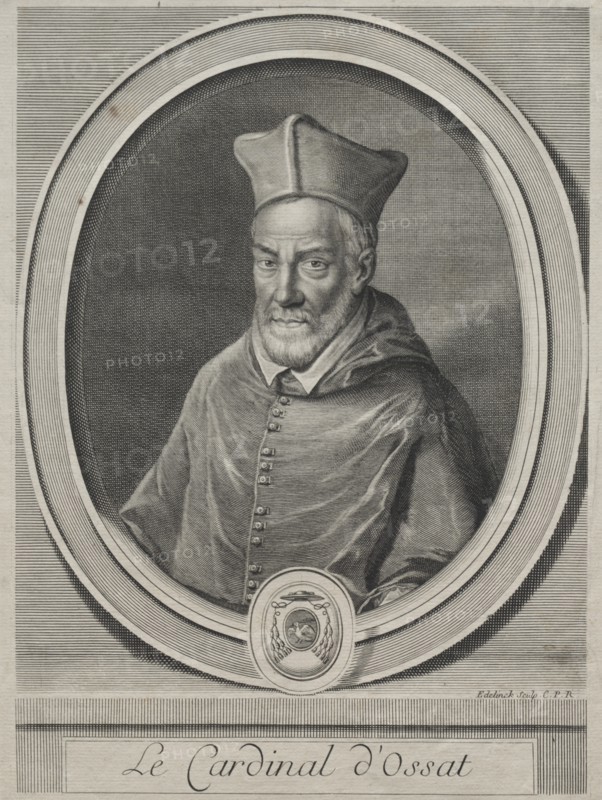 Cardinal Arnaud dOssat. Creator: Gerard Edelinck (French, 1640-1707).