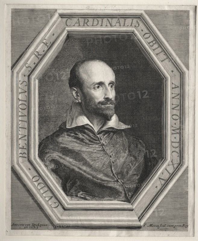Cardinal Guido Bentivoglio, Papal Nuncio at the Court of Louis XIII. Creator: Jean Morin (French, 1600-1650).