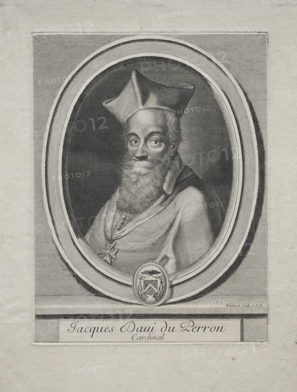 Cardinal Jaques Davey Duperron. Creator: Gerard Edelinck (French, 1640-1707).