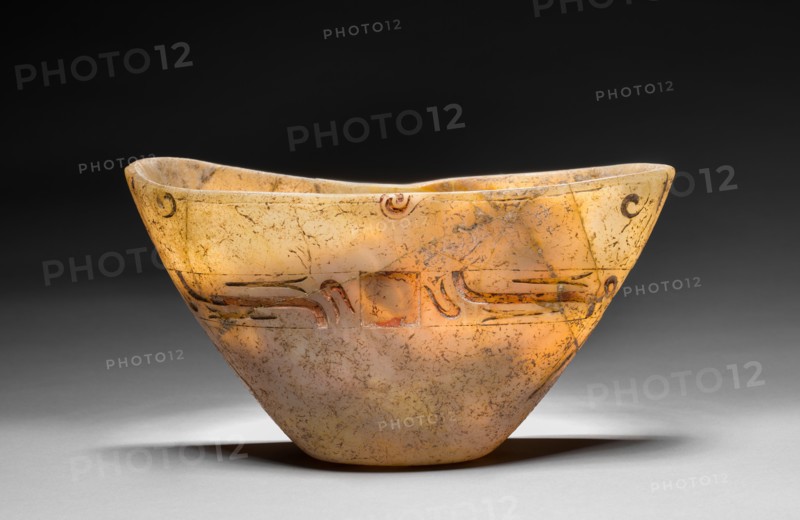 Carved Bowl, 1200-300 BC. Creator: Unknown.