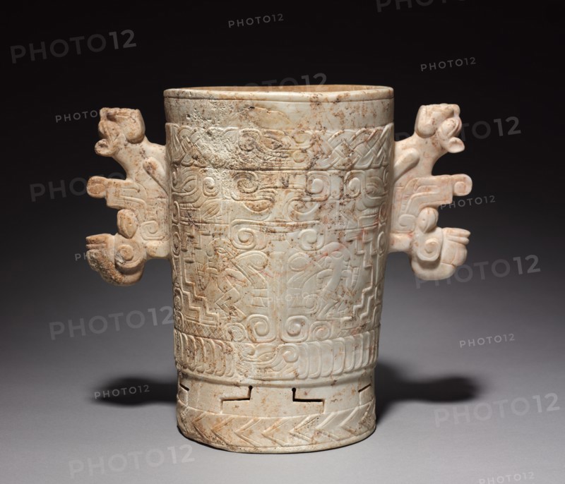 Carved Stone Vessel, 700-1000. Creator: Unknown.