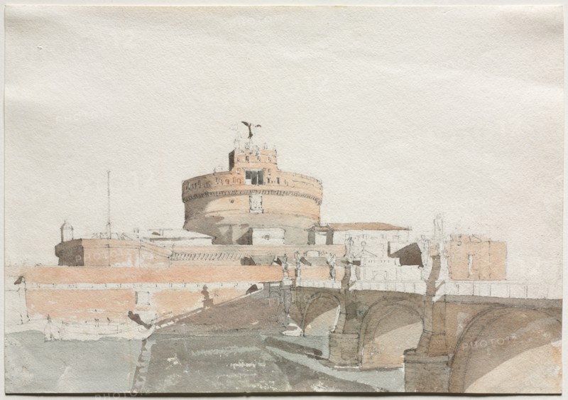 Castel Sant Angelo. Creator: Thomas Ender (Austrian, 1793-1875).