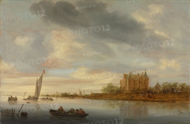 Castle on a River, 1644. Creator: Salomon van Ruysdael (Dutch, 1602-1670).