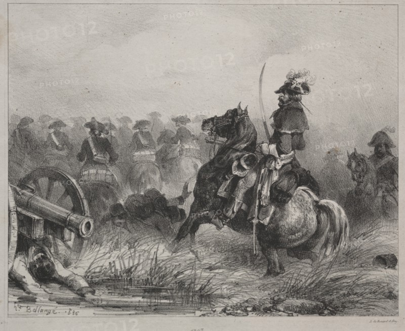 Cavalry Scene, 1836. Creator: Joseph-Louis-Hippolyte Bellangé (French, 1800-1866).