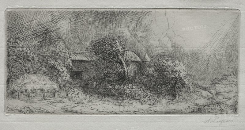 Chailli: effet dorage. Creator: Alphonse Legros (French, 1837-1911).