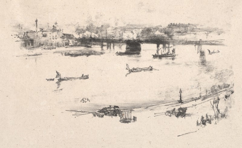 Charing Cross Railway Bridge, 1896. Creator: James McNeill Whistler (American, 1834-1903).