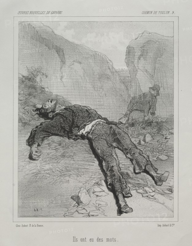 Chemin de Toulon. Creator: Paul Gavarni (French, 1804-1866).