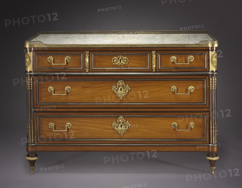 Chest of Drawers, c. 1775-1792. Creator: Claude-Charles Saunier (French, 1735-1807), attributed to ; Pierre Joseph Désiré Gouthière (French, 1732-1813/14), mounts in the style of.