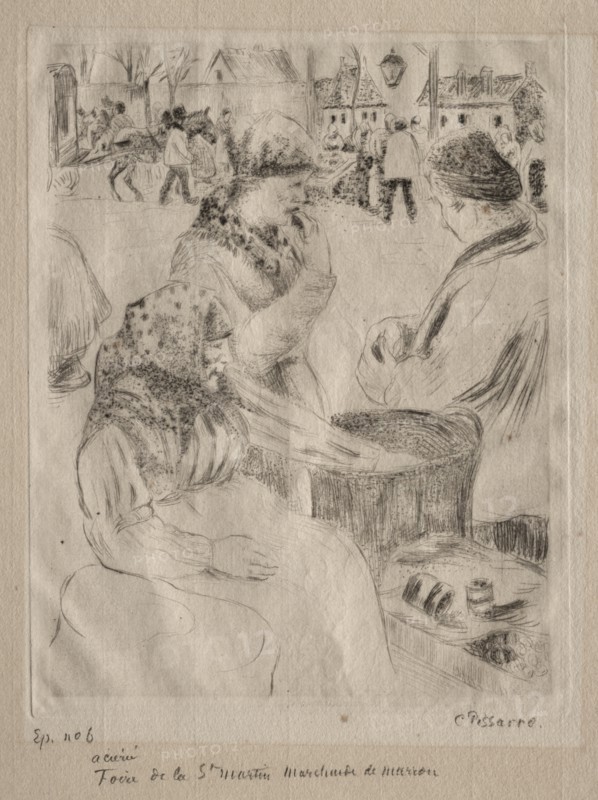 Chestnut Vendor, 1878. Creator: Camille Pissarro (French, 1830-1903).