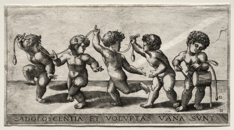 Children Dancing to a Drum, mid-16th century. Creator: Giorgio Reverdino (Italian, active c. 1531-1564/70).