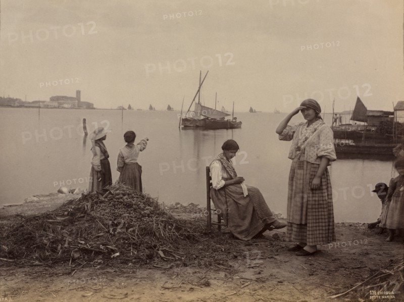 Chioggia, Under the Marina, c. 1870. Creator: Carlo Naya (Italian, 1816-1882).