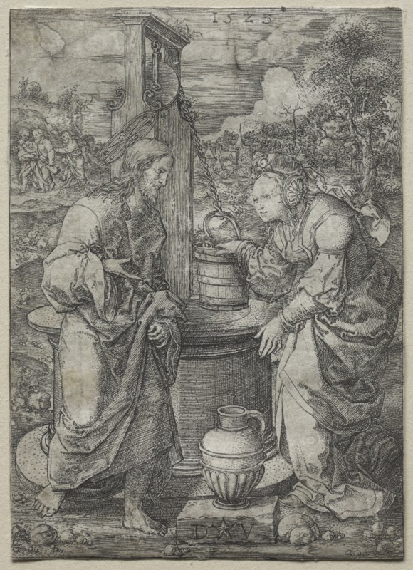 Christ and the Woman of Samaria, 1523. Creator: Dirk Vellert (Netherlandish, 1480/85-1547).