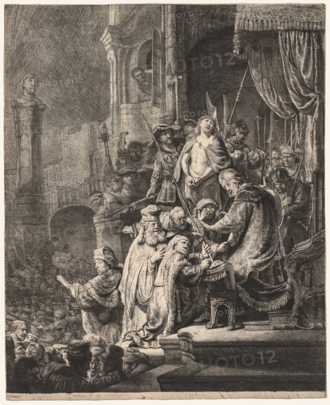 Christ Before Pilate: Large Plate, 1636. Creator: Rembrandt van Rijn (Dutch, 1606-1669).