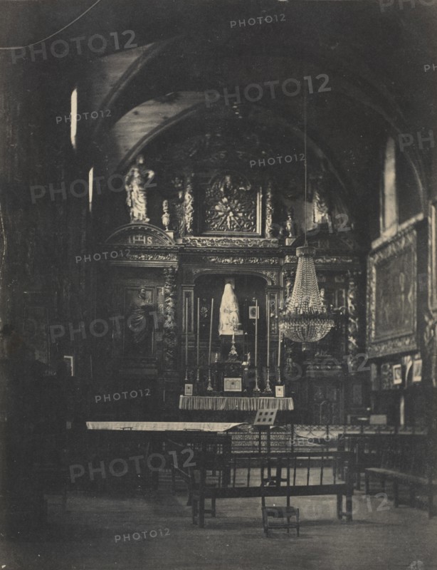 Church Interior, c. 1855. Creator: Farnham Maxwell Lyte (British, 1828-1906).
