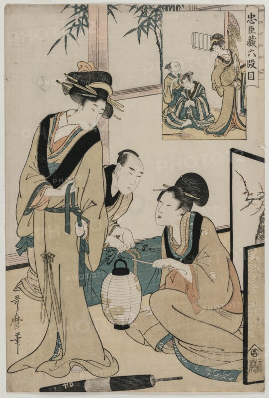 Chushingura: Act VI of The Storehouse of Loyalty, late 1790s. Creator: Kitagawa Utamaro (Japanese, 1753?-1806).