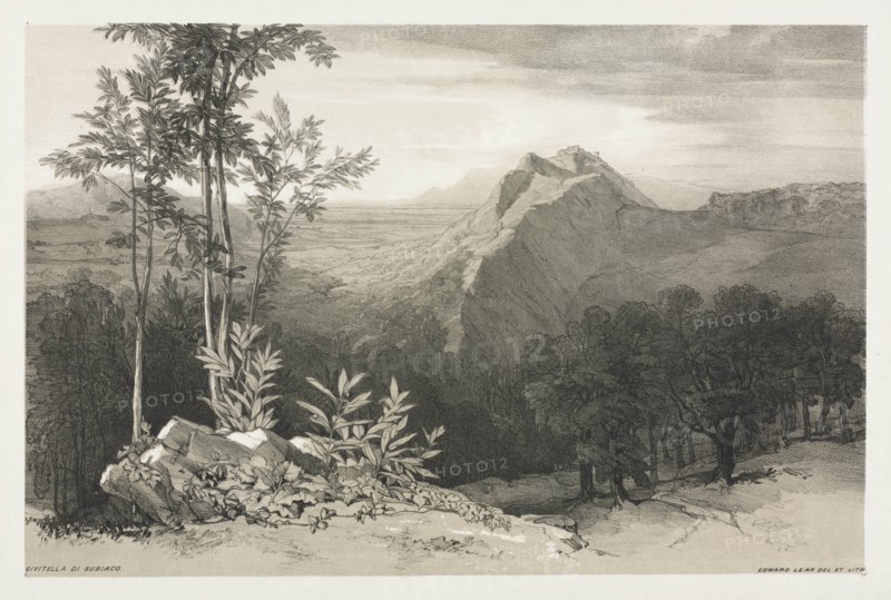 Civitella di Subiaco, c. 1840. Creator: Edward Lear (British, 1812-1888).