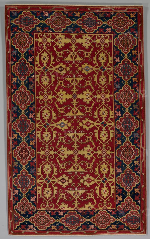 Classical Turkish Carpet with the Lotto Pattern, 1600-1650. Creator: Unknown.