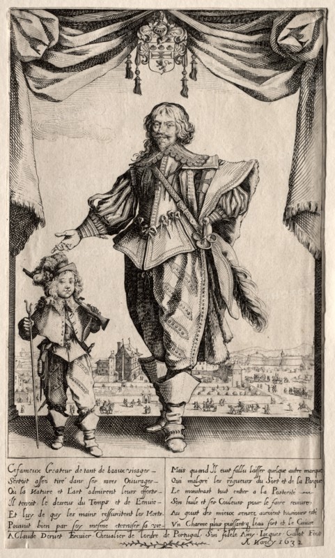 Claude Deruet and His Son, 1632. Creator: Jacques Callot (French, 1592-1635).