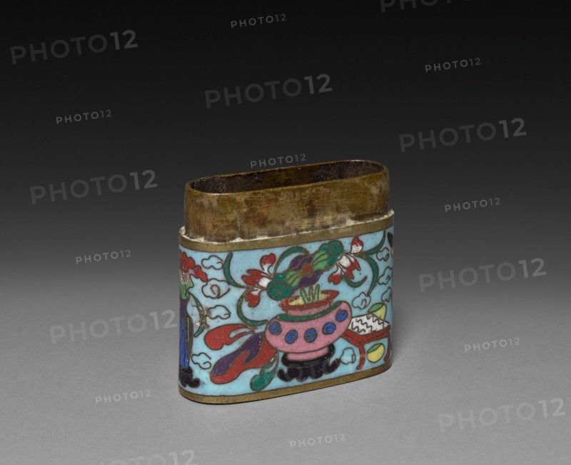 Cloisonne Opium Box, c 1800s. Creator: Unknown.