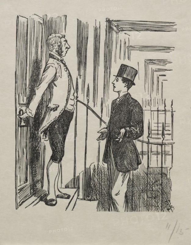 Coelebs in Search of a Mulready Envelope, 1865. Creator: George Louis Palmella Busson Du Maurier (British, 1834-1896).