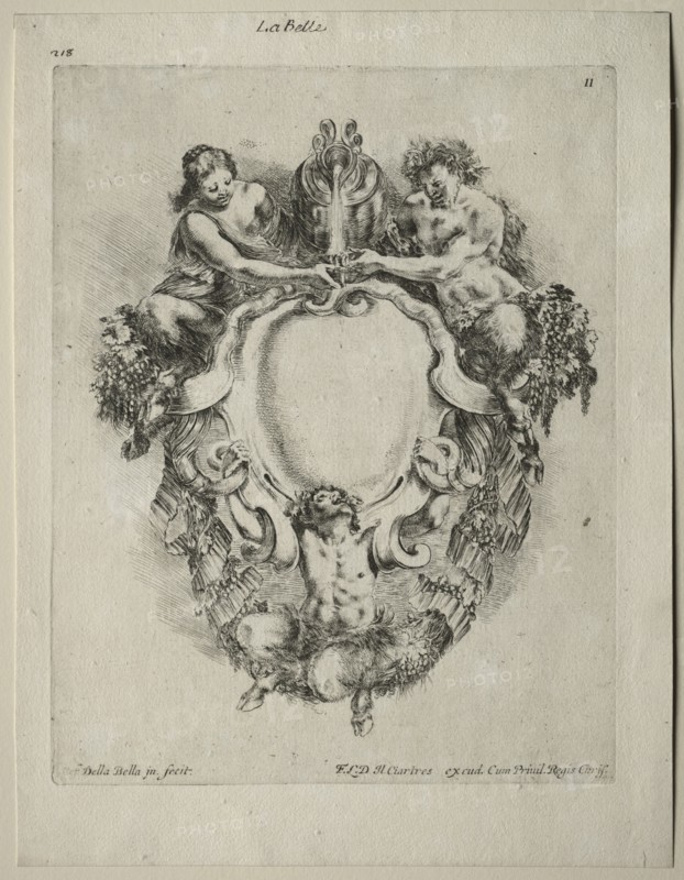 Collection of Various Caprices and New Designs of Cartouches and Ornaments: No 11. Creator: Stefano Della Bella (Italian, 1610-1664).