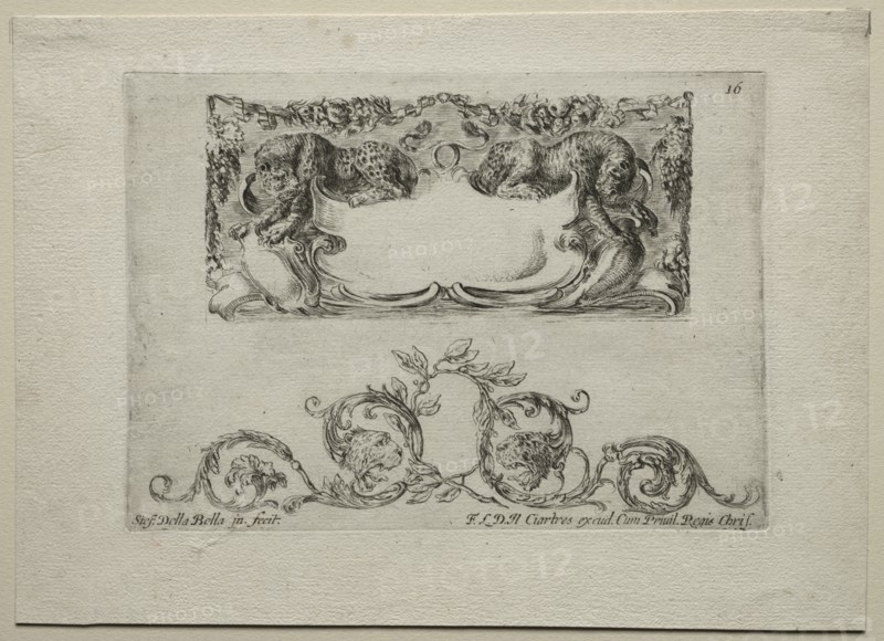 Collection of Various Caprices and New Designs of Cartouches and Ornaments: No 16. Creator: Stefano Della Bella (Italian, 1610-1664).