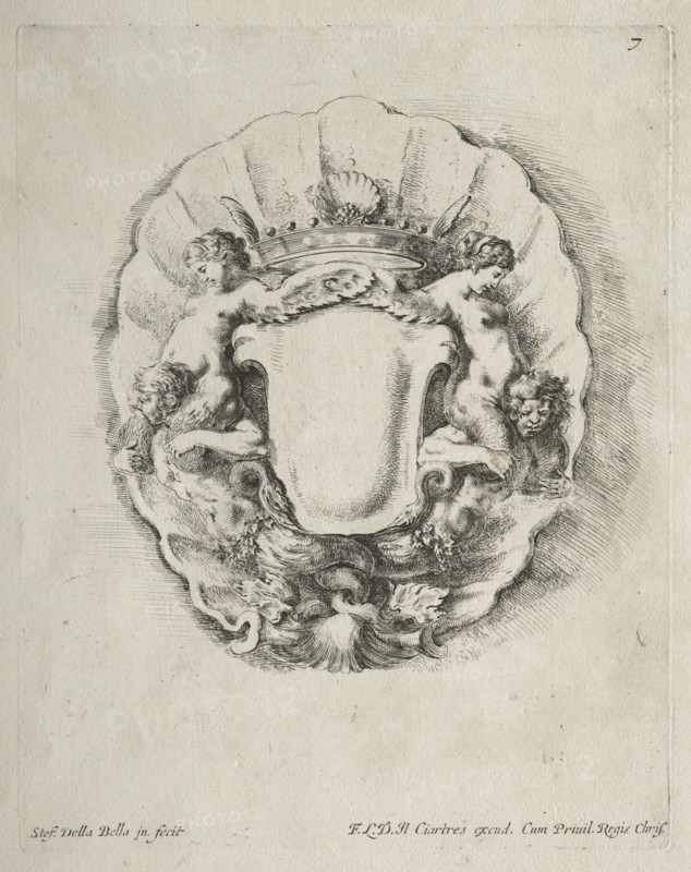 Collection of Various Caprices and New Designs of Cartouches and Ornaments: No 7. Creator: Stefano Della Bella (Italian, 1610-1664).