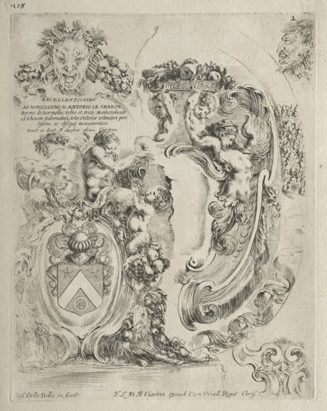 Collection of Various Caprices and New Designs of Cartouches and Ornaments: No. 2. Creator: Stefano Della Bella (Italian, 1610-1664).