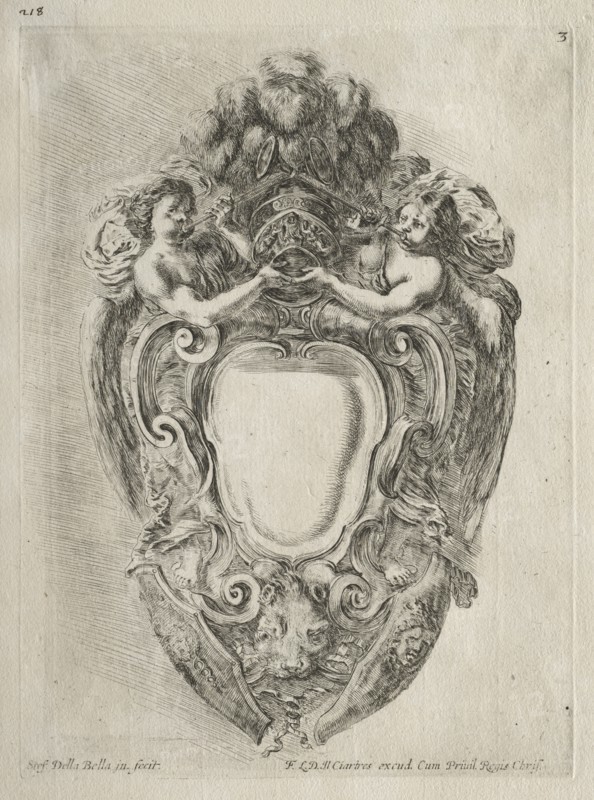 Collection of Various Caprices and New Designs of Cartouches and Ornaments: No. 3. Creator: Stefano Della Bella (Italian, 1610-1664).