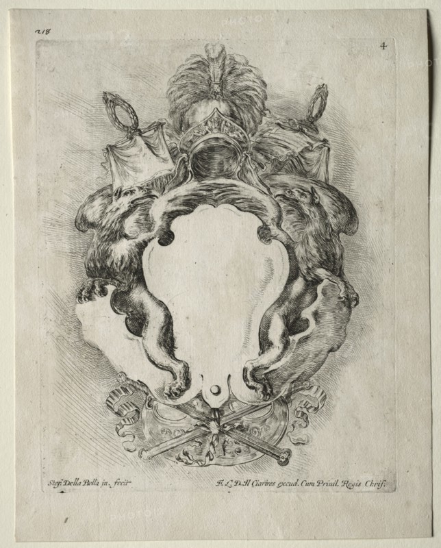 Collection of Various Caprices and New Designs of Cartouches and Ornaments: No. 4. Creator: Stefano Della Bella (Italian, 1610-1664).