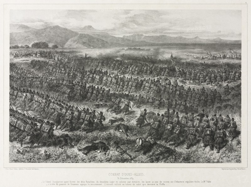 Combat of Oued-alleg, 31 December 1839, 1840. Creator: Auguste Raffet (French, 1804-1860).