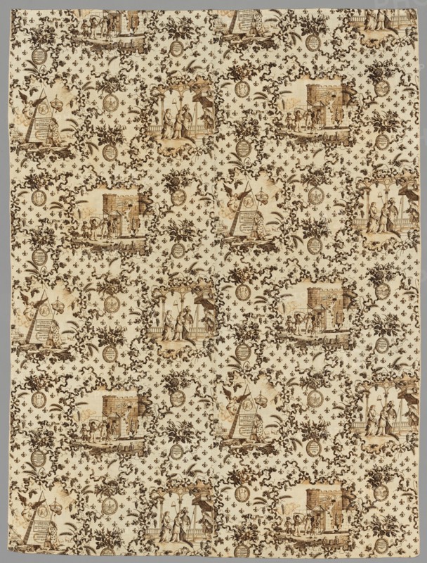 Copperplate Printed Linen, 1789-1791. Creator: Unknown.