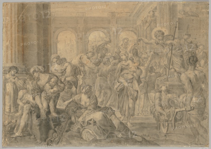 Copy of Annibale Carracci's St. Roch Giving Alms, 1595 or after. Creator: Unknown.