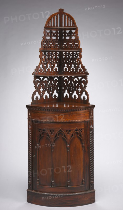 Corner Cabinet (Étagère), c. 1840-1850. Creator: Unknown.