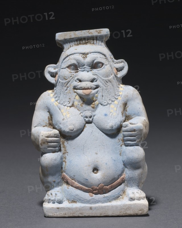 Cosmetic Jar in the Form of the God Bes, 664-525 BC. Creator: Unknown.