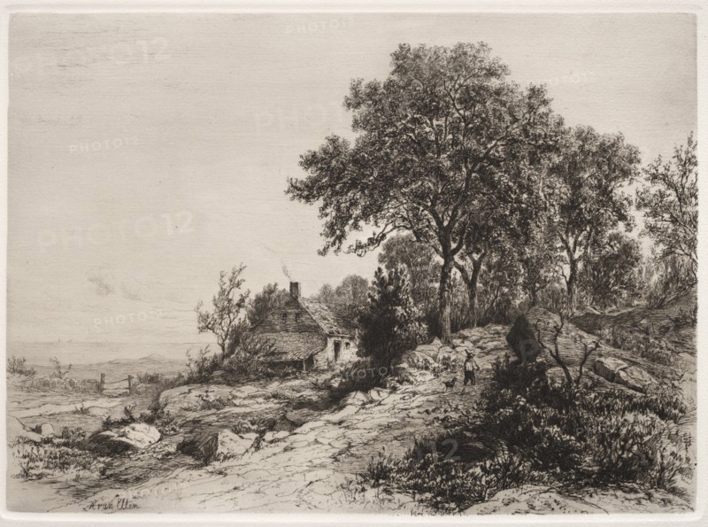 Cottage by the Sea. Creator: Hendrik Dirk Kruseman van Elten (American, 1829-1904).