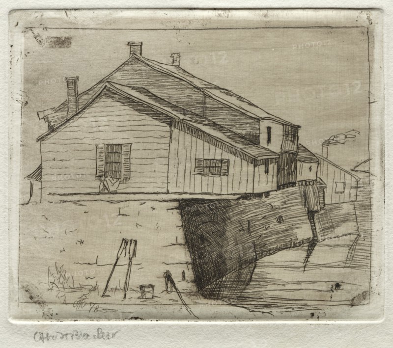 Cottages, Cleveland, 1878. Creator: Otto H. Bacher (American, 1856-1909).