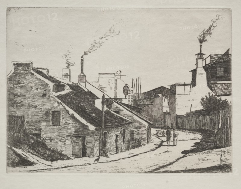 Country Street in Alouette, 1861. Creator: François Bonvin (French, 1817-1887); Published by François Bonvin; Printed by Auguste Delâtre.