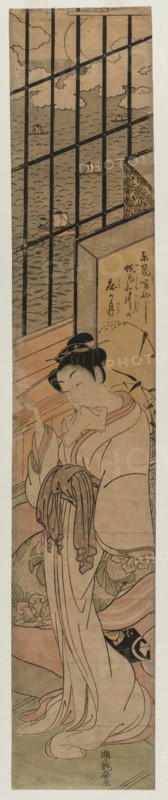 Courtesan in a Room Overlooking Edo Bay, c. 1770. Creator: Isoda Koryusai (Japanese).