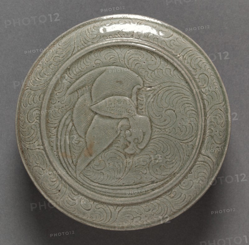 Covered Box: Yue Ware (lid), 907-960. Creator: Unknown.