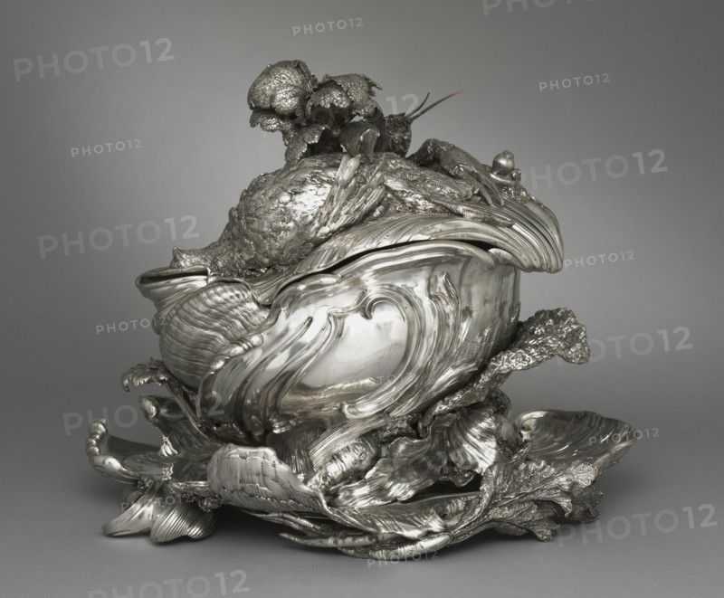 Covered Tureen on Stand (Pot-à-oille couvert), 1735-38. Creator: Juste-Aurèle Meissonnier (French, 1695-1750); Pierre-François Bonnestrenne (French); Henry Adnet (French, 1745).