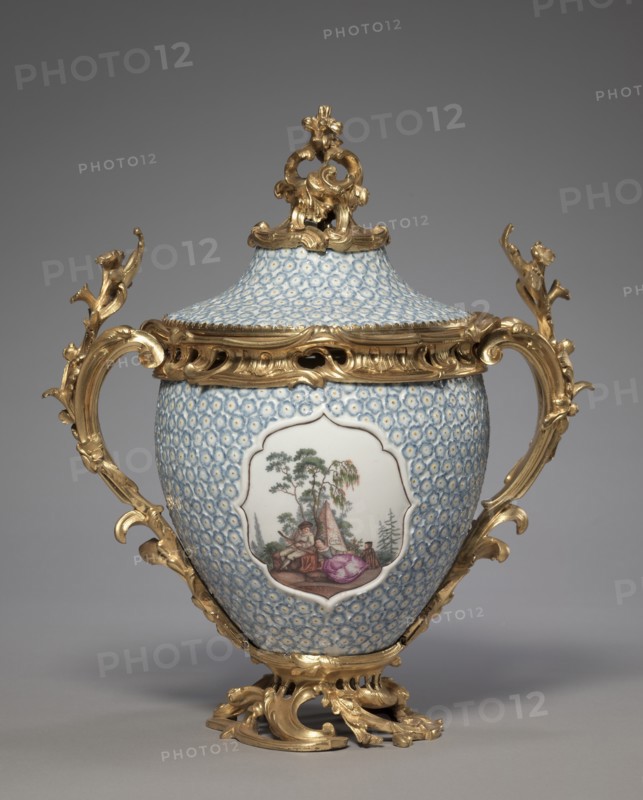 Covered Vase (2 of 2), mid-1700s. Creator: Meissen Porcelain Factory (German).