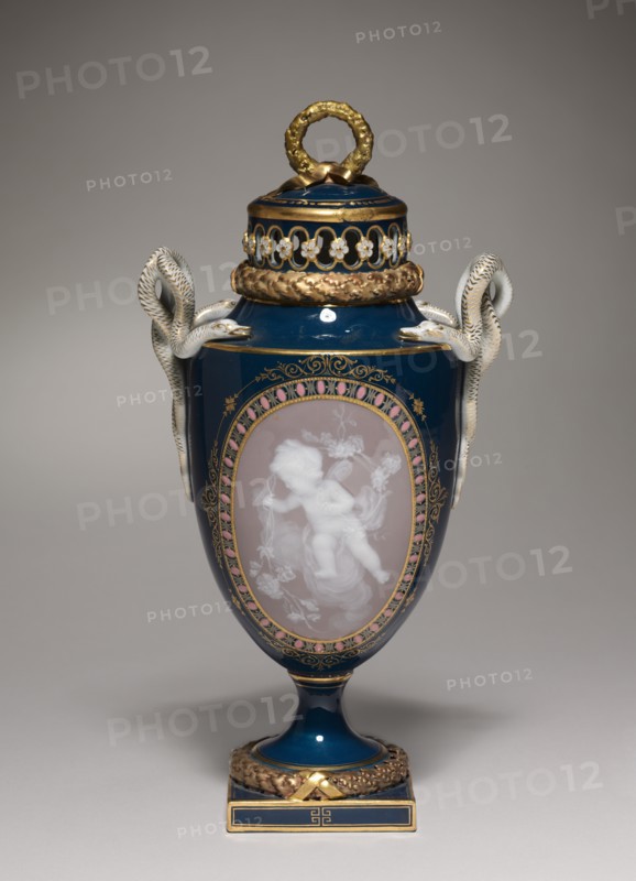 Covered Vase, 1881. Creator: Meissen Porcelain Factory (German).