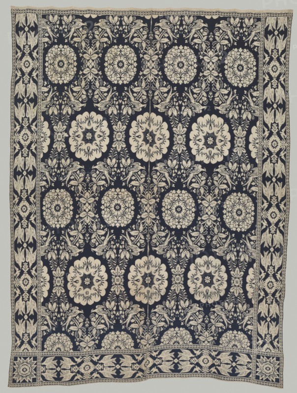 Coverlet, mid 19th century. Creator: Unknown.