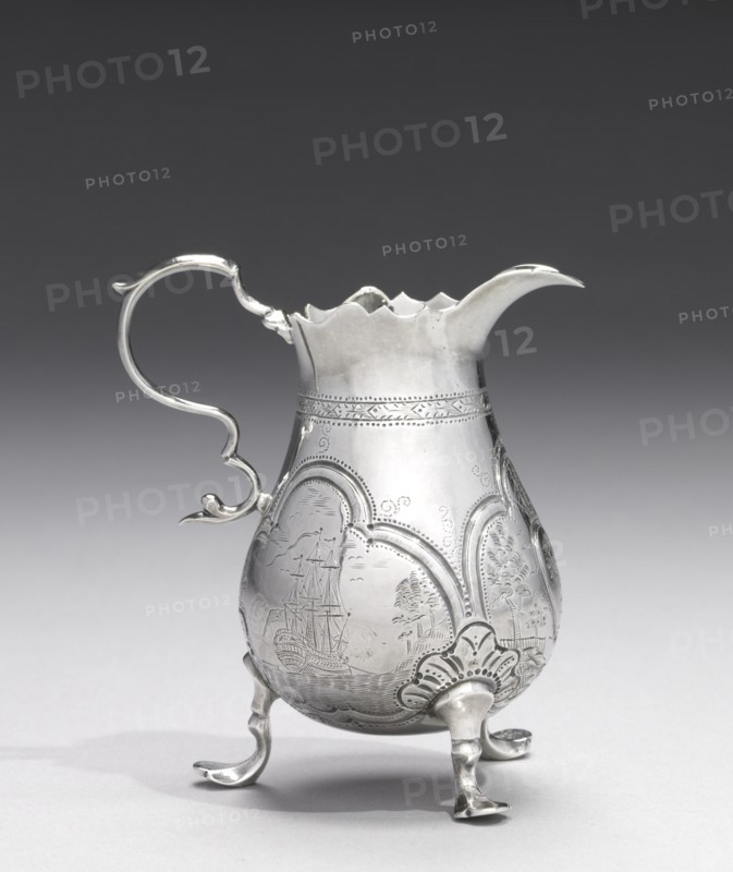 Cream Jug, 1740-1750. Creator: Jacob Hurd (American, 1702-1758).