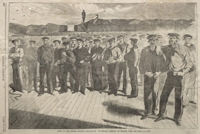 Crew of the United States Steam-Sloop "Colorado," Shipped at Boston, June 1861, 1861. Creator: Winslow Homer (American, 1836-1910).