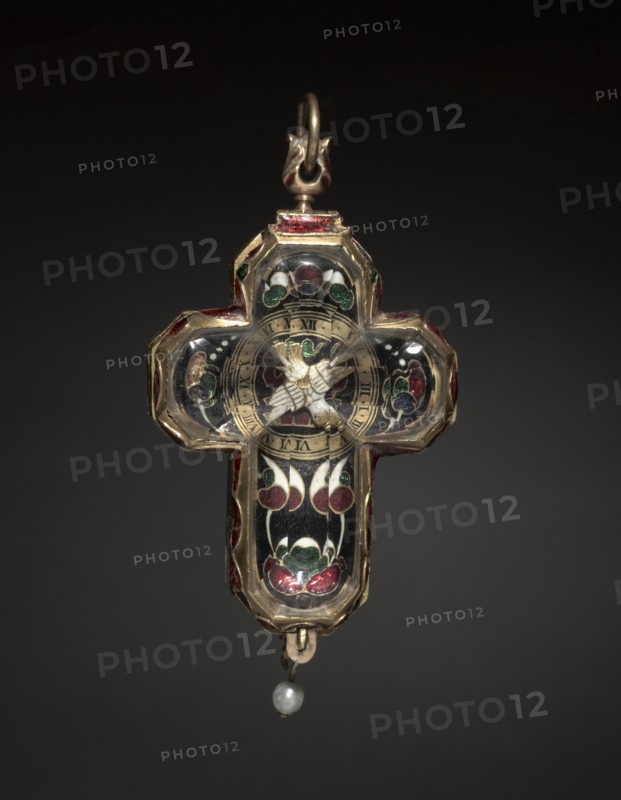 Cross-Shaped Clock, c. 1580-1600. Creator: P. Herbier (French).