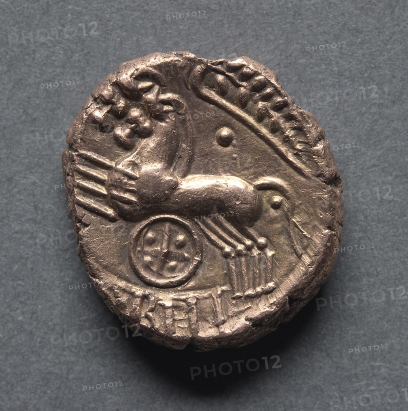 Cunobeline Stater (reverse), c. 10-40 A.D.. Creator: Unknown.