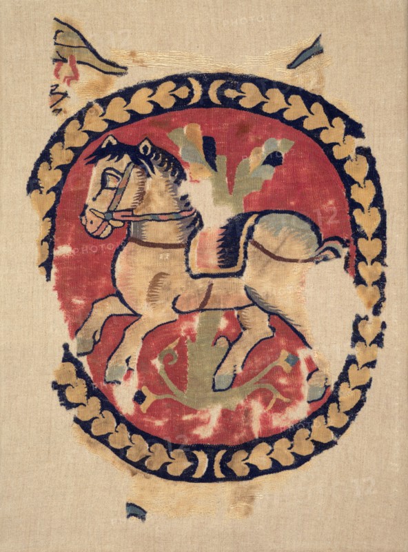 Curtain Fragment with Galloping Horse, 500s. Creator: Unknown.