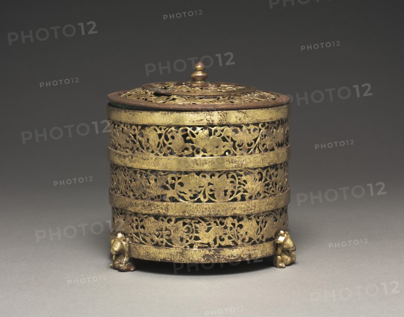 Cylindrical Container with Cover (Lian), 100 BC-100 AD. Creator: Unknown.